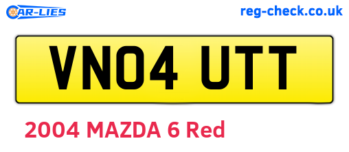 VN04UTT are the vehicle registration plates.