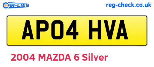 AP04HVA are the vehicle registration plates.