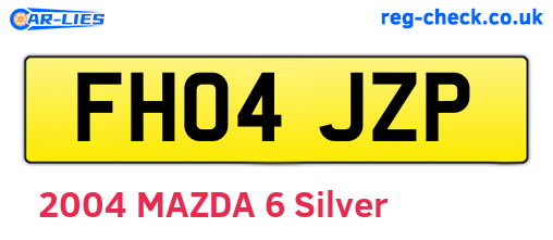 FH04JZP are the vehicle registration plates.