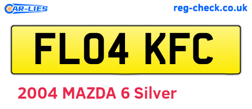 FL04KFC are the vehicle registration plates.