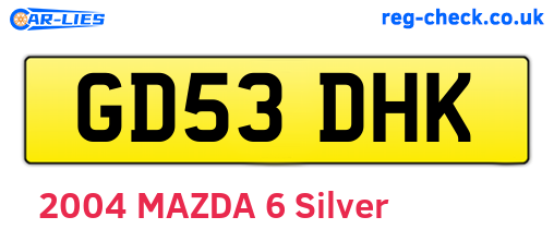 GD53DHK are the vehicle registration plates.