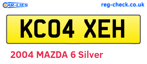 KC04XEH are the vehicle registration plates.