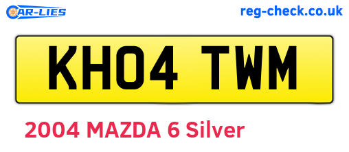 KH04TWM are the vehicle registration plates.