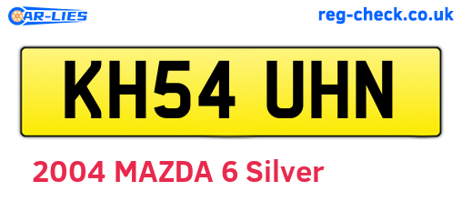 KH54UHN are the vehicle registration plates.
