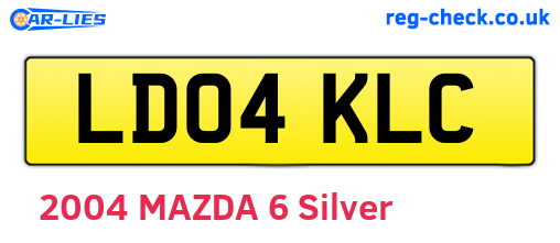 LD04KLC are the vehicle registration plates.