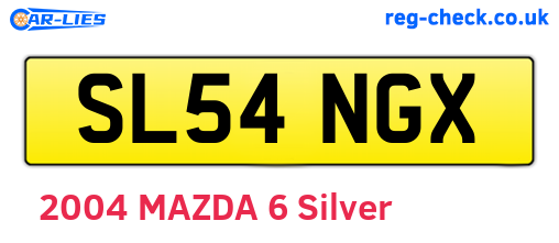 SL54NGX are the vehicle registration plates.