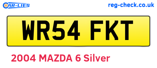 WR54FKT are the vehicle registration plates.