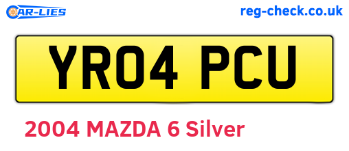 YR04PCU are the vehicle registration plates.