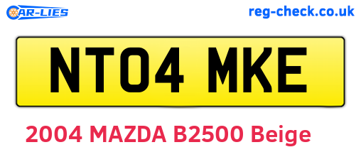 NT04MKE are the vehicle registration plates.