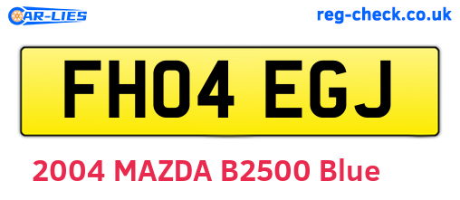 FH04EGJ are the vehicle registration plates.