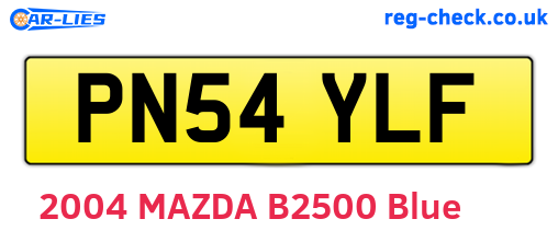 PN54YLF are the vehicle registration plates.