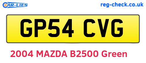 GP54CVG are the vehicle registration plates.