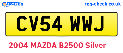 CV54WWJ are the vehicle registration plates.