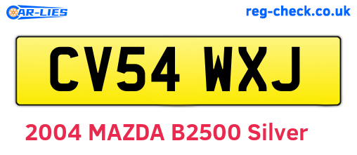 CV54WXJ are the vehicle registration plates.