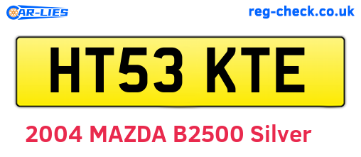 HT53KTE are the vehicle registration plates.