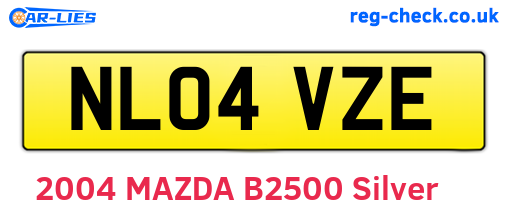 NL04VZE are the vehicle registration plates.