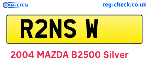 R2NSW are the vehicle registration plates.