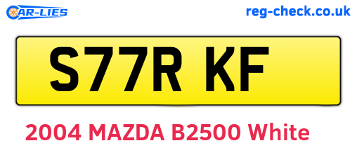 S77RKF are the vehicle registration plates.
