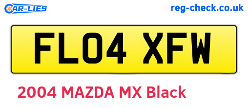 FL04XFW are the vehicle registration plates.