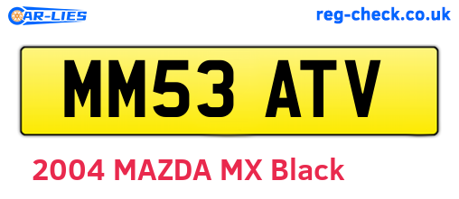 MM53ATV are the vehicle registration plates.