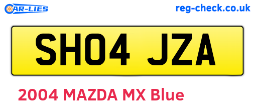 SH04JZA are the vehicle registration plates.