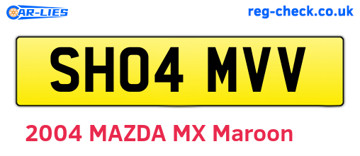 SH04MVV are the vehicle registration plates.