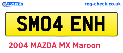 SM04ENH are the vehicle registration plates.