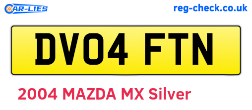 DV04FTN are the vehicle registration plates.