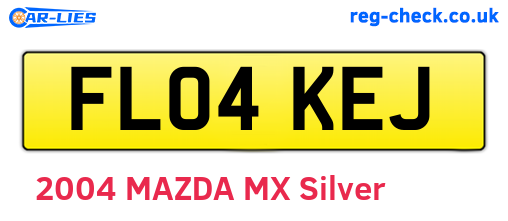 FL04KEJ are the vehicle registration plates.