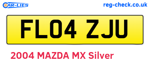 FL04ZJU are the vehicle registration plates.