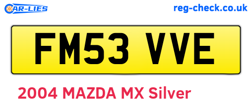 FM53VVE are the vehicle registration plates.