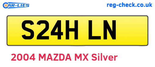 S24HLN are the vehicle registration plates.