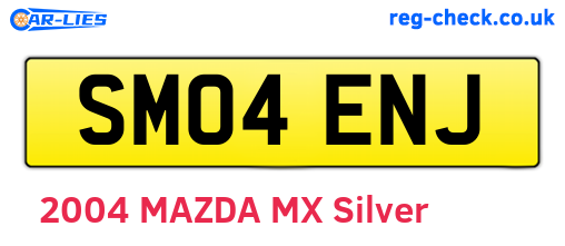 SM04ENJ are the vehicle registration plates.