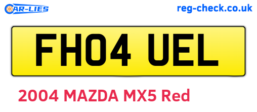 FH04UEL are the vehicle registration plates.