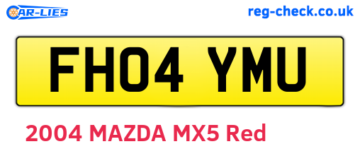 FH04YMU are the vehicle registration plates.