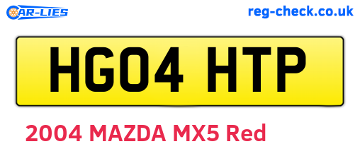 HG04HTP are the vehicle registration plates.