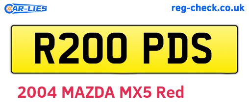 R200PDS are the vehicle registration plates.