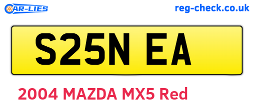 S25NEA are the vehicle registration plates.