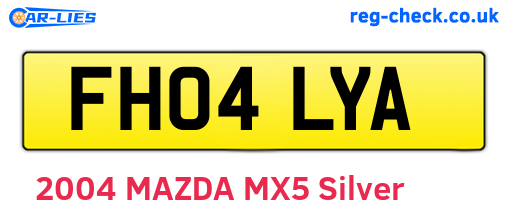 FH04LYA are the vehicle registration plates.