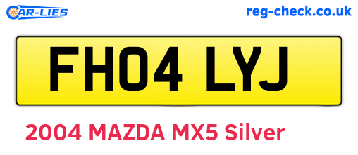 FH04LYJ are the vehicle registration plates.