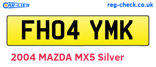 FH04YMK are the vehicle registration plates.