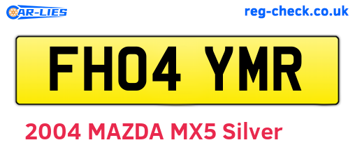 FH04YMR are the vehicle registration plates.