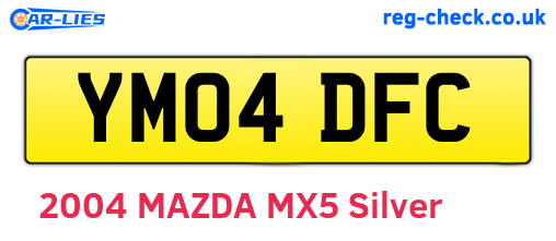 YM04DFC are the vehicle registration plates.