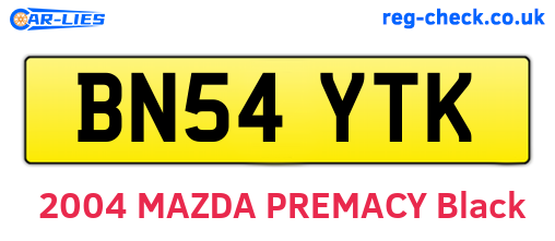 BN54YTK are the vehicle registration plates.