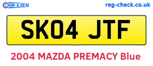 SK04JTF are the vehicle registration plates.