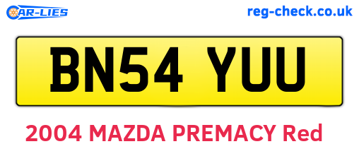 BN54YUU are the vehicle registration plates.