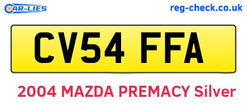 CV54FFA are the vehicle registration plates.