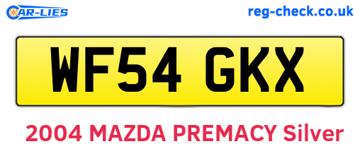 WF54GKX are the vehicle registration plates.