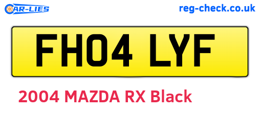 FH04LYF are the vehicle registration plates.
