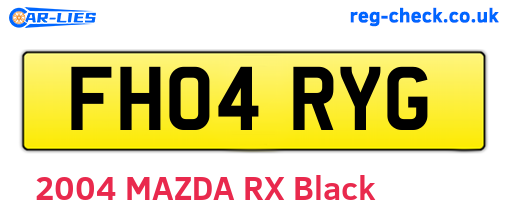 FH04RYG are the vehicle registration plates.